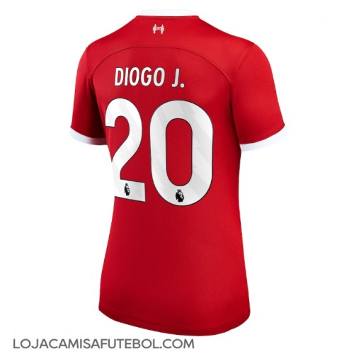 Camisa de Futebol Liverpool Diogo Jota #20 Equipamento Principal Mulheres 2023-24 Manga Curta